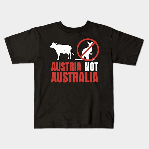 Funny Pun Austria Not Australia Kids T-Shirt by star trek fanart and more